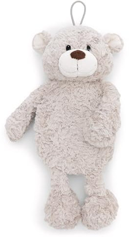 NICI Finni Bear Hot Water Bottle, 300 ml, 34 cm, Grey, Cuddly Warming Toy from 10 Months, Plush Toy, Hot Water Bottle for Children and Adults - 62330