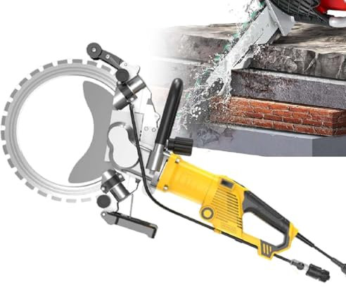 Circular Concrete Cutting Saw | 5000w Brushless Motor | 90° No-Dead-Angle Cutting | Pump and 40cm Saw Blade Kit | Cutting Granite/Concrete/Marble,Withtoolbox