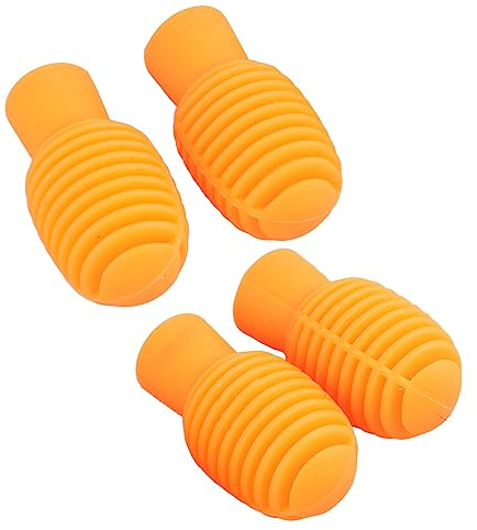 Yctze 4pcs Drumstick Silente Tip Silicone Damorner Accessoires pour une Pratique et un Instrument Silencieux (ORANGE)