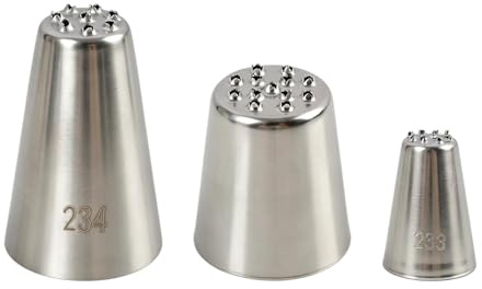 3 stycken gräsmatspritstyllar, spritstyllar, spritstyllar, spritspåse, rostfritt stål, tårtdekoration, gräsmattan, päls, hår, baktillbehör för tårta, cupcakes