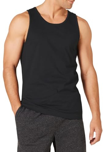 Amazon Essentials Men's Active Quick-Dry Tech-Stretch Moisture-Wicking Lightweight Gym Vest, Black, XS