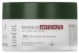 Luxéol - Masque Antichute 200 ml - Pour Tous - Soin Quotidien - Réduit la Chute de Cheveux - Enrichi en Kératine