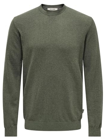 Only & Sons herr Onsloui Reg 12 Mel Crew Knit Stickad tröja