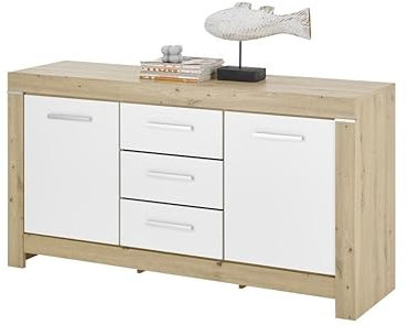 RASANTI Sideboard inkl. 2 Türen und 3 Schubkästen Balin von HBZ Artisan Eiche/Weiß