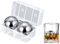 Kellegour 2 Piezas Cubitos de Hielo de Acero Inoxidable,Piedra de Whisky de Acero Inoxidable,Circular Cubos de Hielo Reutilizable,para Whisky,Vodka,Vino,Cócteles,para Fiesta,Picnic,Bar,Regalo,Plata