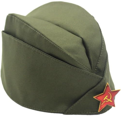 Sanfly Moda Seconda Guerra Mondiale CCCP URSS Esercito Militare Sovietico M81 Berretto Guarnigione con Distintivo Ricordo della Grande Guerra Patriottica della Russia