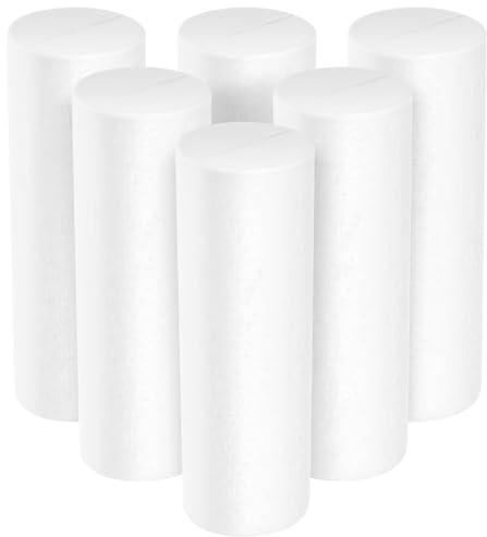 STOBOK 6 cilindros de espuma para decoración de cilindros de Navidad, discos de espuma, decoración de bodas, manualidades para niños, plantillas de tartas, decoraciones navideñas, decoración