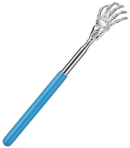 WeddHuis Rückenkratzer, Teleskop-Rückenkratzer, Edelstahl Teleskop Rücken Kratzer, Rückenkrauler, Ausziehbar Kratzhand, für Kopf und Rücken Massage