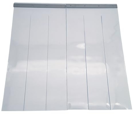 Zettl GmbH Lamellgardin för små djur, BxH 60x40cm. PVC-remsgardin för hundgårdar, kattluckor, stall, öppningar i trädgårdsskjulet, i verkstaden | Randig gardin för hundkoja, kattklaffar, stall, trädgårdshus och verkstad. UV- och väderbeständig