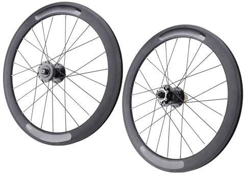 Drfeify Ruote per Biciclette Pieghevoli da 20 Pollici, Ruota Posteriore con Freno a Contropedale KT305 con Set di Ruote per Biciclette Anteriori Posteriori a 4 Cuscinetti per la