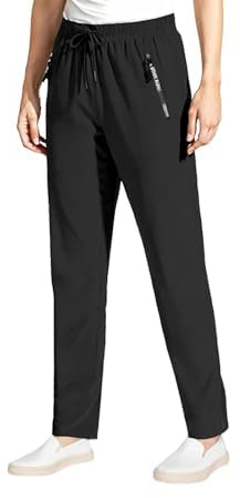 Menglihualuo 2026 Comfy Pants for Women Over 50,Stretch Active - Women's Ultra Stretch Ice Silk Comfort Casual Pants (Black (Straight),Medium)