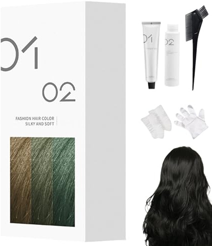 Milde Haarfärbecreme Zum Selbermachen, 200 Ml, Permanente Haarfarbe, Natürlicher Glanz, Milde Formel, Für Alle Haartypen, Einfache Anwendung Zu Hause (A20 – Schwarz,1)