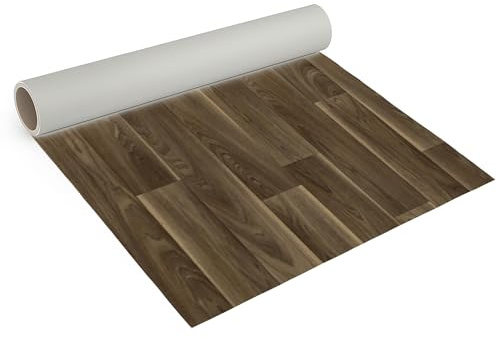 Internethandel Pfordt CV Bodenbelag Holz Haselnuss, 300x200 cm, pflegeleichter PVC Vinylboden in Holzoptik, Meterware für Küche und Wohnzimmer