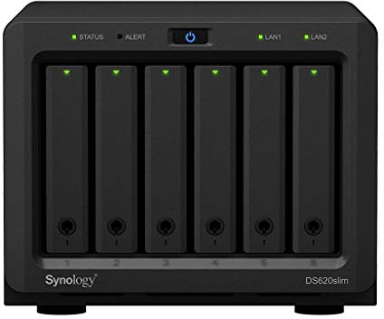 Synology DiskStatoin DS1621+ NAS Server for Business with Ryzen 2.2GHz CPU, 32GB Memory, 60TB HDD Storage, 2 x 1GbE LAN Ports, DSM Operating System
