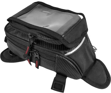 Generico Borsa da serbatoio, borsa da serbatoio per moto magnetica - Borsa da impermeabile con forte magnete, touch screen per borsa laterale con navigazione magnetica per copertura antipioggia