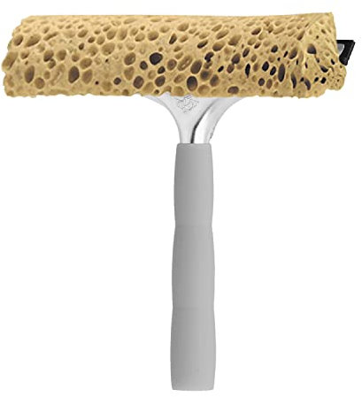 Apex Lavavetri con Spugna Extra-Resistente, Gomma e Struttura in Metallo – Impugnatura Ergonomica – Ideale per Auto e Vetri Esterni – Attacco Universale per Manici