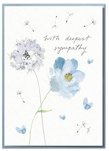 with Deepest Sympathy. Beautiful Floral Sympathy Card
