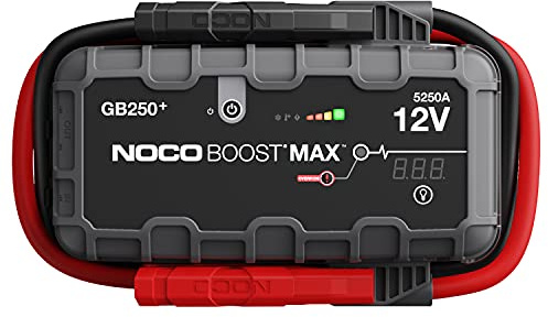NOCO Boost Max GB250 5250 Ampere, 12 Volt UltraSafe tragbares Lithium-Starthilfeset, Batterie-Boosterpack und kommerzielle Starthilfekabel für Benzin- und Dieselmotoren bis zu 16 Liter