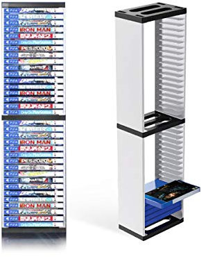 Nargos Videospiel-Aufbewahrungsständer für PS5/PS4/PS3/Xbox Series S & X/Xbox One Game, universeller Game-Disc-Halter, vertikaler Blu-ray-Etui-Organizer