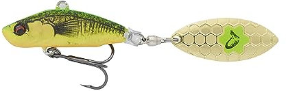 Savage Gear Jig Spinner zum Raubfischangeln 6,5cm 9g 3D Sticklebait Tailspin, Farbe:Firetiger