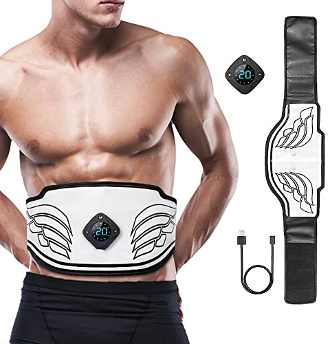 XININ 12Modes Electric Muscle Stimulator ABS Vibration Belt EMS Abdominal Muscle Trainer Toner Fitness Training Gear Home Gym Belt