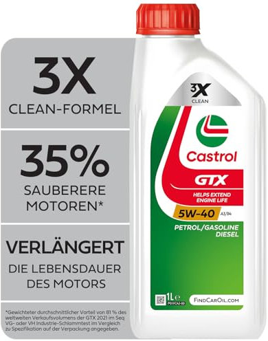 Castrol GTX 5W-40 A3/B4 Motoröl, 1L