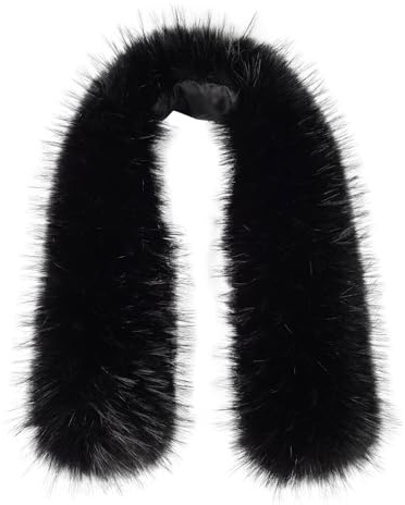 xiatty Collare in pelliccia sintetica da donna Trim per cappuccio di ricambio per cappotto invernale parka giacche unisex come vera pelliccia morbida soffice
