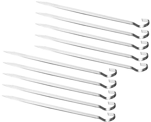 Kisangel 10piezas Brochetas Inoxidable Unidades Para Barbacoa Brochetas Para Pinchos