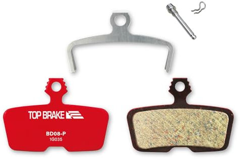 Top Brake Pastiglie Freno a Disco per Mountain Bike compatibili con SRAM AVID Code R, RE, RSC/Guide RE/G2 RE/DB8| MTB, Downhill, Bici da Trail| Composto ceramico, Rosso (Pin Incluso)