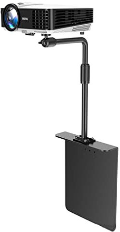 Kanduo Staffa da soffitto Proiettore ruotabile di 90°, Supporto Regolabile for Montaggio su proiettore Supporto per Videoproiettore