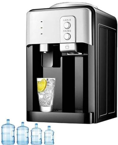 Dispensador de enfriador de agua con máquina de hielo, dispensador eléctrico de agua fría y caliente de carga superior para el hogar, oficina, dormitorio