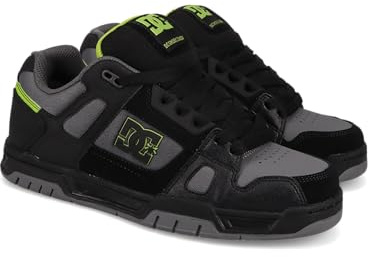 DC skor herr Stag Skate-sko, Svart/Grå/Lime, 5.5 UK, Svart grå lime, 38.5 EU