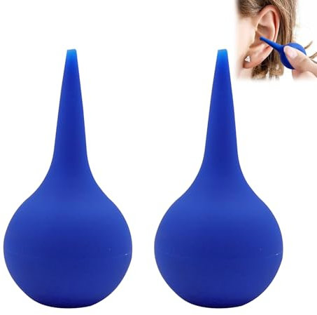 Loovisse 2 Stück Ohrendusche Set, 60ml Ohrenreiniger mit Ohrspülfunktion, Sanfte Ohrenschmalz-Entfernung für Baby, Kinder und Erwachsene,Ohrenschmalzentferner Silikon