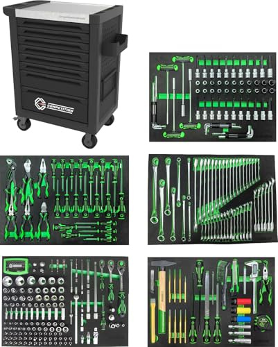 COMPETITION 512.5341 Werkstattwagen mit 8 Schubladen und 341 Premium-Werkzeugen (Powered by KS TOOLS)