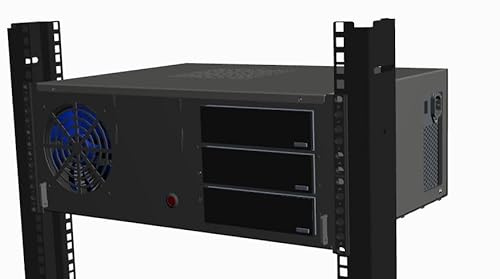 R-CASE 8 mATX RAL RACK fodral 19 tum, 4U storlek, 5 x PCI-E, 1x PSU ATX/SFX, 3 x 5,25, 2 x 3,5 HDD