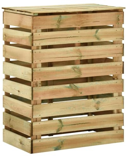 vidaXL Compostador de jardín Laminado Verde 110 x 58 x 113 cm