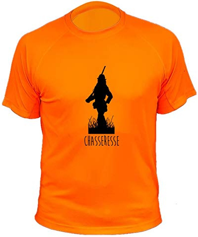 Tee Shirt Chasse pour Femme, Chasseresse, Taille Homme/Unisexe