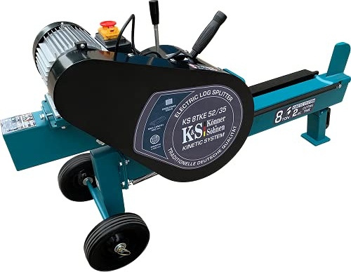 Cortador de leña cinética con motor eléctrico KS 8TKE 52/35, 2000 W, fuerza de corte máx. 8 toneladas, longitud máxima del tronco: 520 mm, diámetro máximo 350 mm,cortador de leña eléctrico.