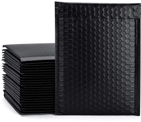 Switory A5 Mailing Bags Pack of 300 Bubble Envelopes A5 15.3 cm x 26.9 cm Mailing Bags Goods Shipping Envelopes A5 Mailing Bags Air Cushion for CDs & Jewellery & Cosmetics & Gifts Black