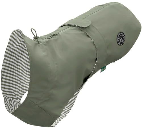 HUNTER impermeabile per cani MILFORD, colore: verde, vestibilità ergonomica per una protezione ottimale, regolabile individualmente, facile da pulire e lavabile a 30 °C, taglia: 25