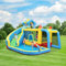 Merax Aufblasbare Hüpfburg mit Gebläse, Trocken-/Wasserrutsche, Outdoor Castle mit Sprungbereich, großes Wasserpool, Fußballnetz, für Kinder von 3 bis 10 Jahren, inkl. Tragetasche, 364 x 315 x 239 cm
