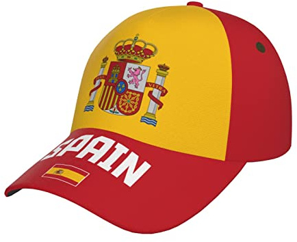 Hattar Spanien flagga cool spansk basebollkeps klassisk truckerkeps unisex keps för vuxna, ungdomar, pojkar, Basebollkeps 7, M