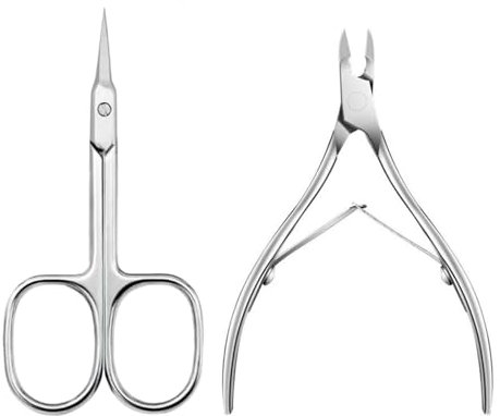 2 Stück Nagelhautschere, Nagelhautzange, Einfach Zu Tragen und Langlebig Nagelhautschneider, Eingerissener Haut An Fingern Und Zehen, für Den Täglichen Gebrauch Im Haushalt