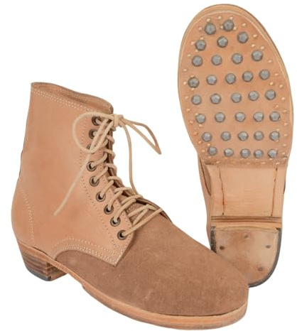 Epic Militaria Reproduktion WW2 Bundeswehr M43 Niedrige Stiefel - Natur, hautfarben, 46 EU