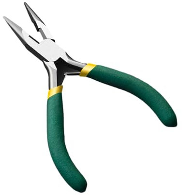 YUOIUX Alicates de punta de aguja, 12,7 cm, 10 puntas diferentes, alicates de punta pequeña de aguja, alicates de punta larga para joyería