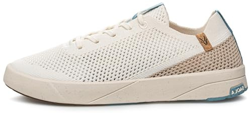 SAOLA Women’s Ezo Sneaker – Ultra Lightweight Breathable Casual Shoe, Convertible Sneaker to Mule, Vegan Sustainable Travel & Everyday Comfort Shoes, White Cashew, 40 EU / 9 US