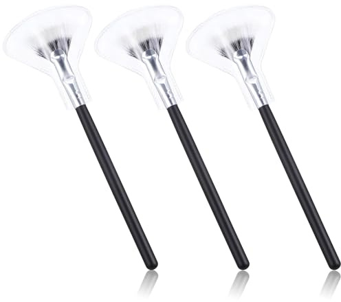 LOLIPPYY 3 pièces Pinceaux Éventail pour Cils Biseautés Brosses à Sourcils Précises pour Extensions Outils pour Maquillage des Yeux