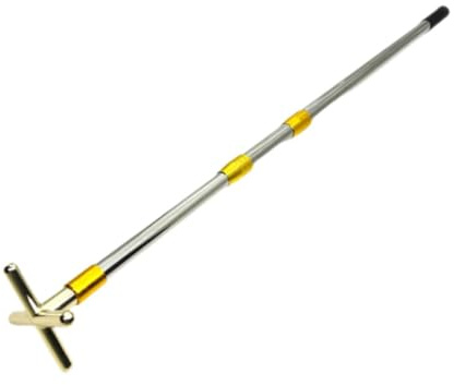 AMSLSIU Puente de Taco de Billar portátil, telescópico, retráctil, Accesorio Longitud Ajustable, eleva el Juego en Interiores. Accesorio Taco Billar. Juego en, Plata y Oro, con Cabeza Cruzada