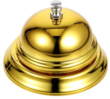 GALPADA Campanello Musicale Riutilizzabile Campanello da Tavolo in Lega Oro per Divertimento e Addestramento per Attirare Attenzione Colore Casuale Stili Stili multipli