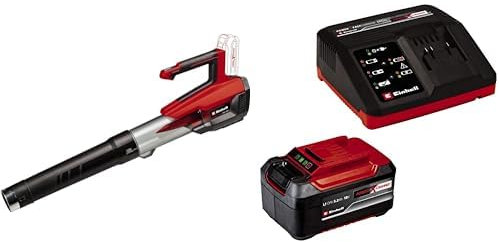 Einhell Akku-Laubbläser GP-LB 18/200 Li E Power X-Change (18 V, Brushless, Drehzahlregulierung, Axialgebläse-Technologie, inkl. 5, 2 Ah Akku und Ladegerät)
